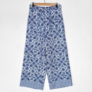 Joie Medallion Floral Linen Blend Wide Leg Belted Pants‎ Womens 8 Artsy Boho